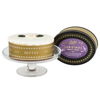 Soft Iced Oval Christmas Cake In A Tin