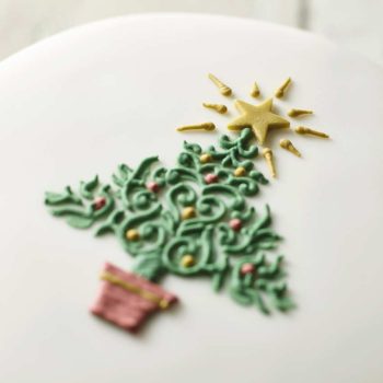 Soft Iced Christmas Tree Cake