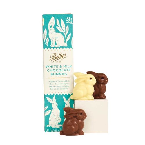 Milk And White Chocolate Bunnies Cut Out