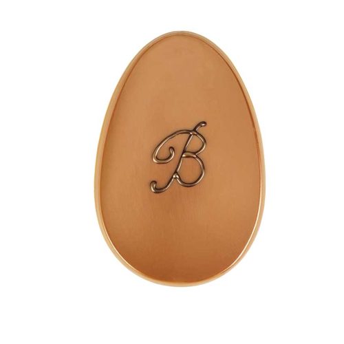 Golden Blonde Chocolate Flat Easter Egg Cut Out