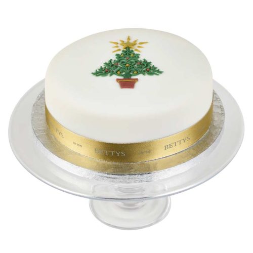 Soft Iced Christmas Tree Cake