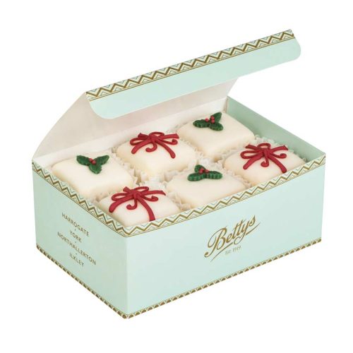 Christmas Fondant Fancies Box Of 6