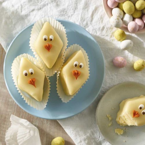 Easter Chick Lemon Fondant Cakes Box of 4 V1