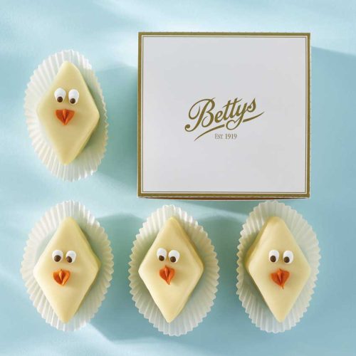 Easter Chick Lemon Fondant Cakes Box of 4 V3